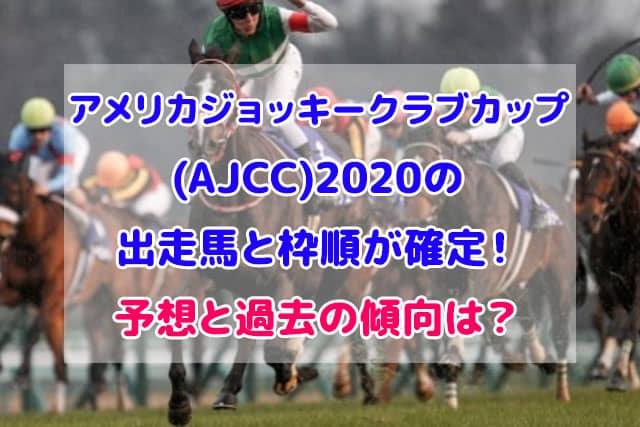 アメリカジョッキークラブカップ 2020 出走馬 枠順 確定 予想