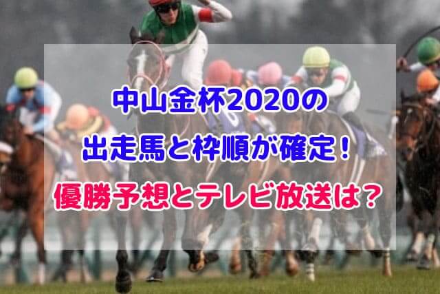 中山金杯 2020 出走馬 枠順 確定