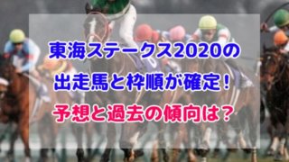 東海ステークス 2020 出走馬 枠順 確定 予想