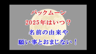 バックムーン 2025年