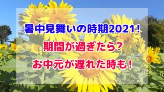 暑中見舞い 時期 2021