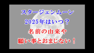 スタージェンムーン 2025年